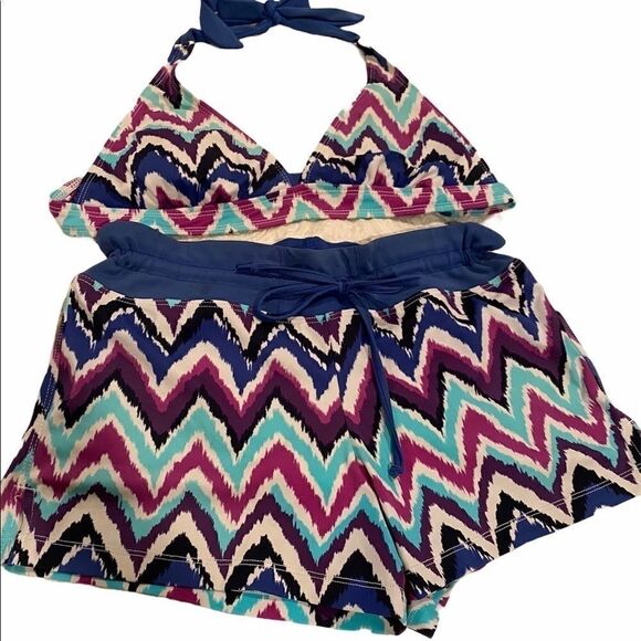 Athleta 2Pc Bikini Top Sz Small Bottom Sz Medium Swimsuit Swim Wear Woman’s - Picture 1 of 10